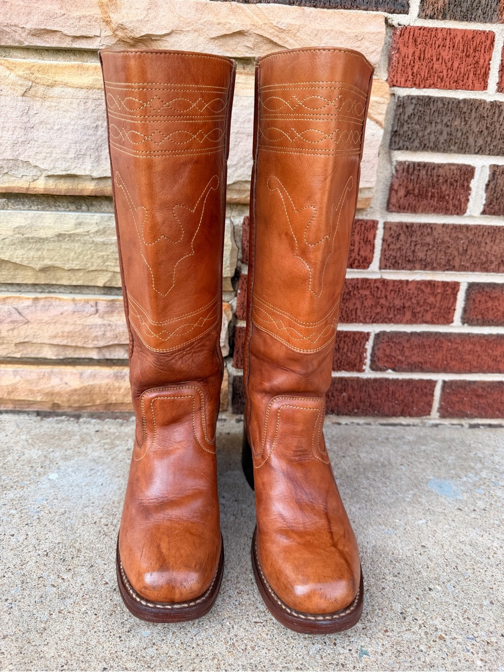 Vintage Frye Campus Stitching Horse Boots - Picture 2 of 8